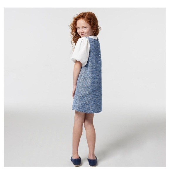 BOUCLE BUBBLE SLEEVE DRESS - Picture 3 of 5